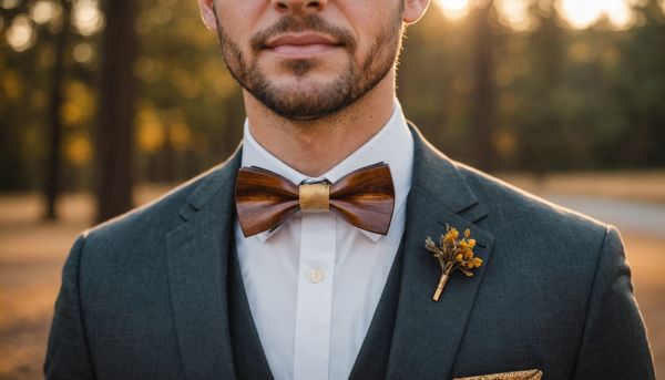 Les nœuds papillon en bois pour un marié original